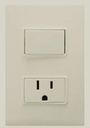 [23263-81] INTERRUPTOR 2 VIAS + TOMA S/SIST. SEGURIDAD MARFIL S23