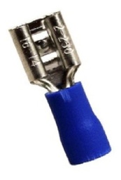 [00-191] BLISTER DE TERMINALES HEMBRA .250" AZUL (16-14 AWG)