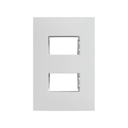 [2600612-030] PLACA 2 MODULOS C/CHASIS - BLANCO/BLANCO S26
