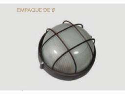 [IKE-5011-9] LAMPARA EXTERIOR TIPO TORTUGA REDONDA ROJO OXIDO 60W 120V E27 IKE LITE 5011-9