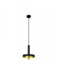 [LUX-H9299 -1] LAMPARA COLGANTE VINTAGE NEGRO SATINADO 1 LUZ 60W 120V E27 LUX H9299 -1