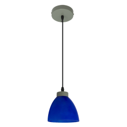 [LUX-H9304-1] LAMPARA COLGANTE DECORATIVA AZUL 1 LUZ 60W 120V E27 LUX H9304-1