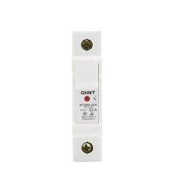 [04-23-002] PORTAFUSIBLE 10 DIA X 38MM LARGO HASTA 32A RIEL DIN 1POLO