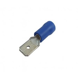 [217-10] BLISTER TERMINAL MACHO PLANO .187 AZUL (22-16 AWG)